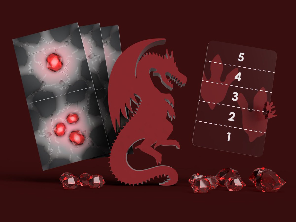 東京ゲームメイカーズ ドラゴンダッシュ 新作 Dragon Dash ドラゴンダッシュ を発表します 巨大なドラゴンに追われながら宝石を集めつつダンジョンの脱出を目指すバッティングゲーム 3 5人プレイの遊びやすいゲームに仕上がりました ゲムマ