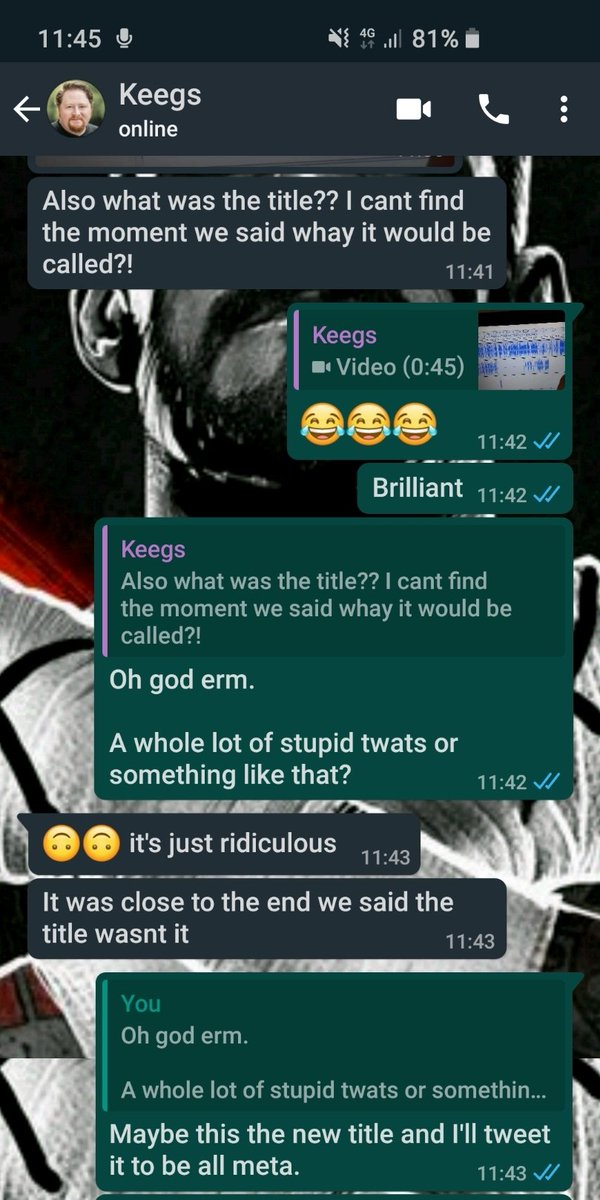 New episode recorded and imminent!  Keep a look out for you favorite non-weekly but sometimes weekly podcast.

We are super organised this week as this text demonstrates.

P x