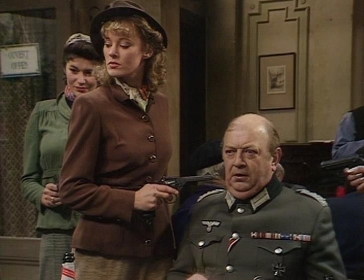  #AlloAllo 7 - ‘Reds Nick Colonel’ The Colonel is kidnapped by ze communist resistance. Best joke - Herr Flick’s car stalls; he hands Helga a starting handle. ‘Insert this into the hole at the front and turn rapidly’ And what will you do?’ ‘I will wiggle my foot on the pedal’