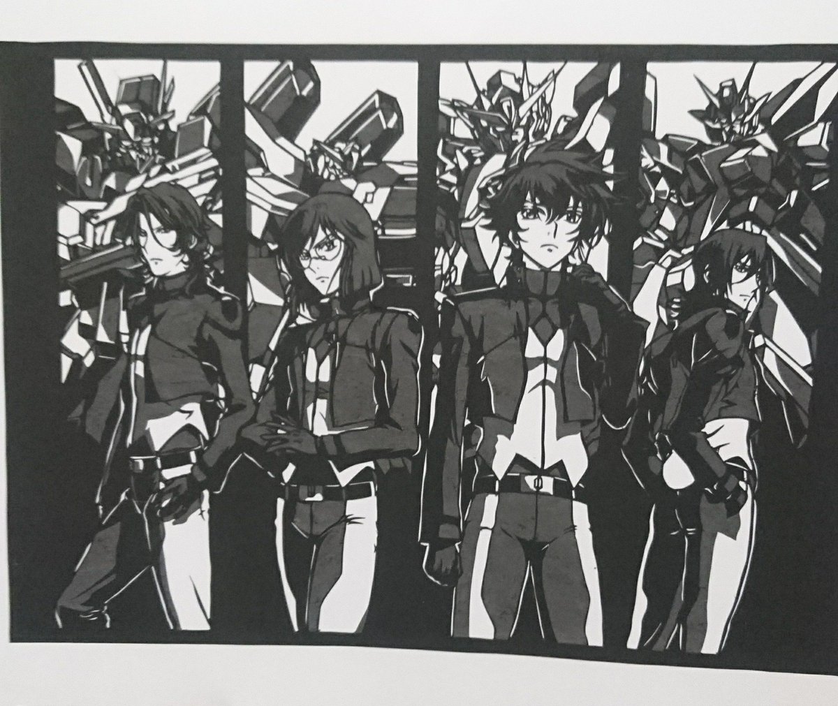 自粛中だからマイガンダムを晒そうぜ 切り絵で!!( 'ω')/バッ