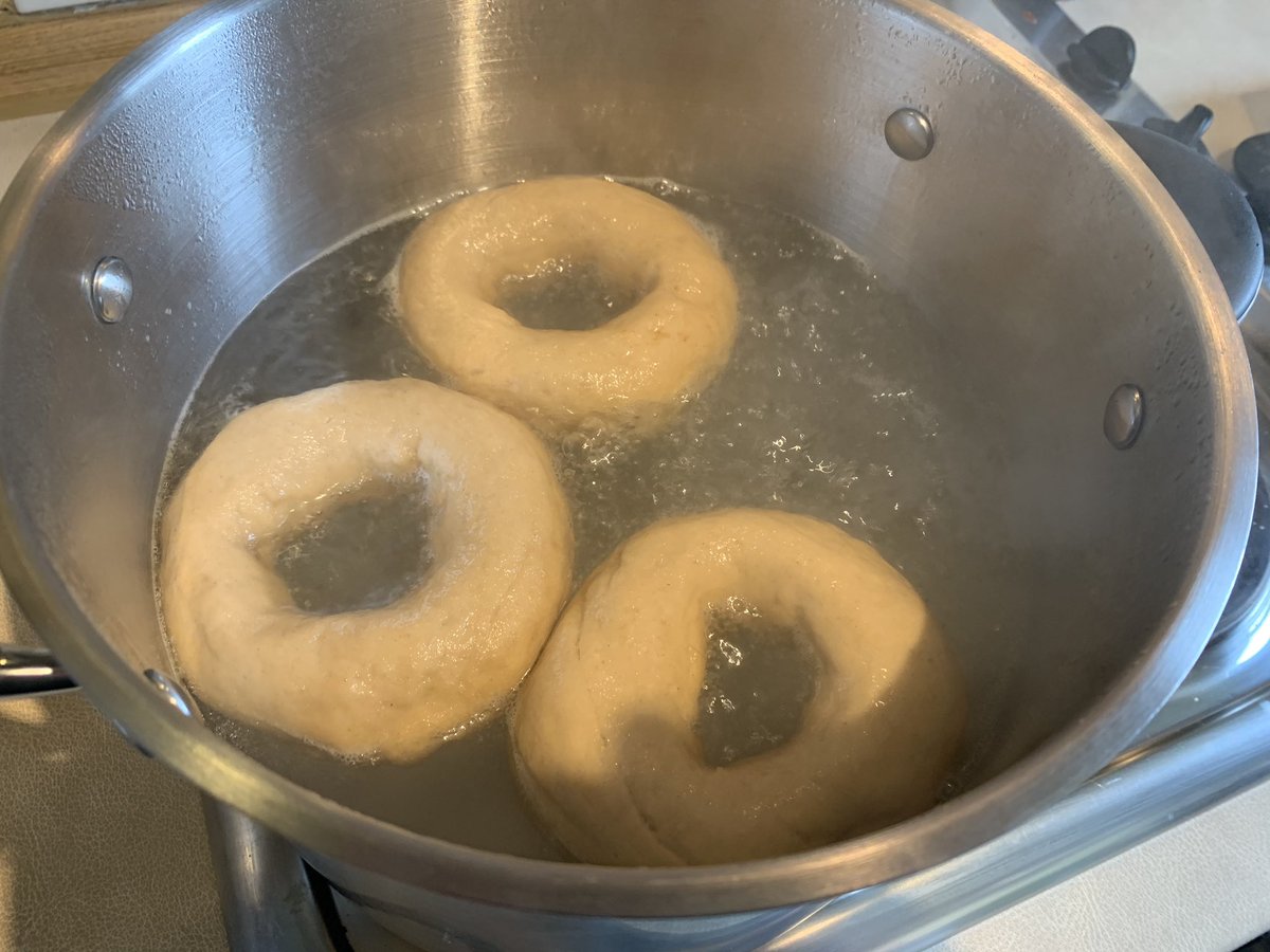 Bagels need boiled briefly