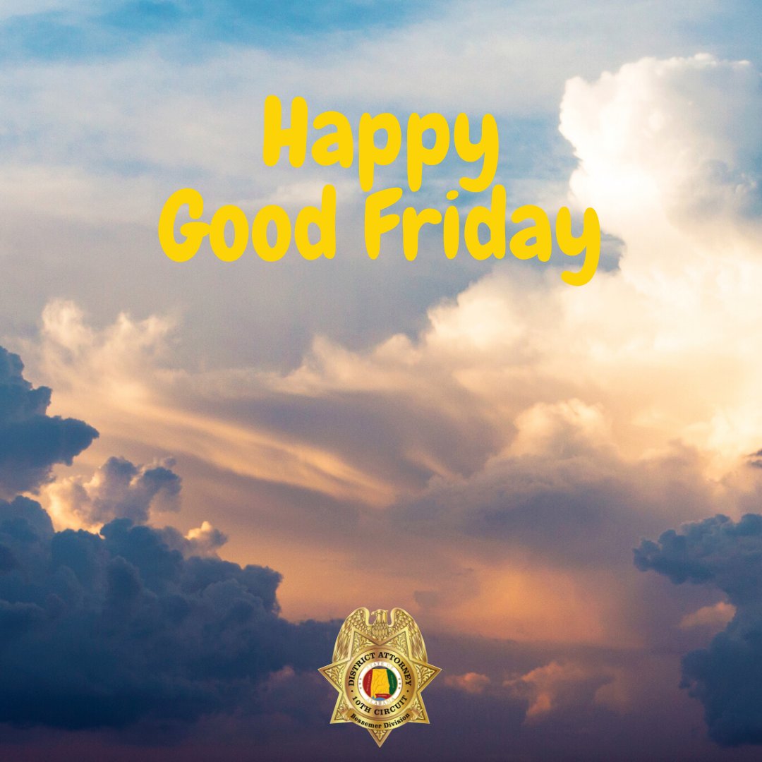 jeffcobessda's tweet photo. Today is Good Friday. We wish you and your family a joyous Easter celebration.
#Easter #GoodFriday #JeffCoDA #Holiday #BessemerCutoff https://t.co/viBncZp4t5