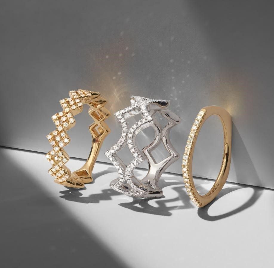 StuartJewelry's tweet photo. Gabriel Stackable Rings #GabrielCoRetailer #GabrielNY https://t.co/OSpmN4HySU https://t.co/cu3U2aQ7Xz