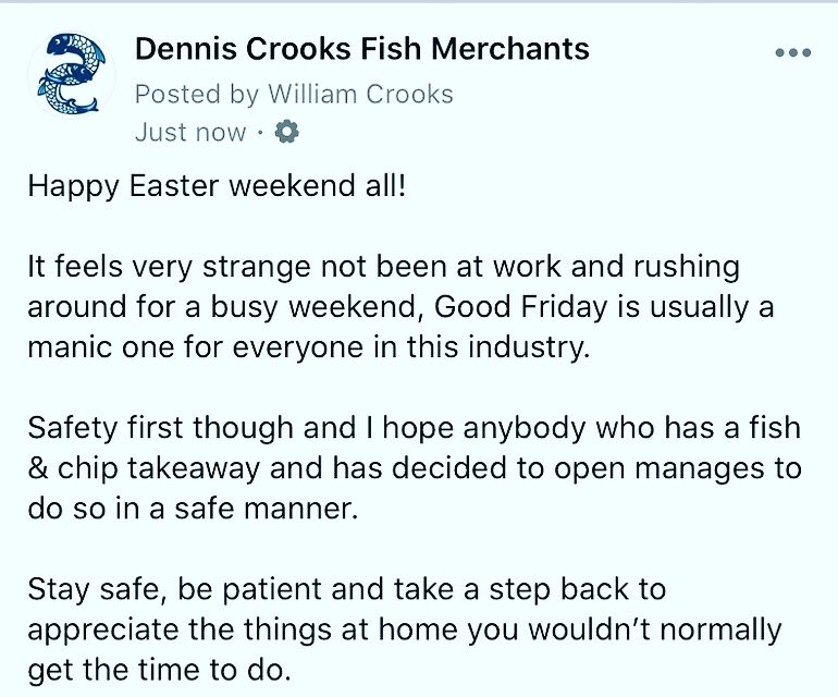 Have a good Easter weekend at home with your families.
Take care folks