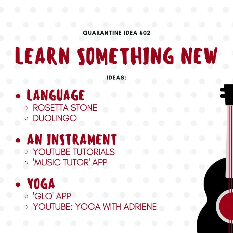 Today's #Tip for #Quarantine2020: learn something new! We've said it before and we'll say it again - #EducateYourself! Here are a few ideas we might learn and suggestions on the best way/where to learn them. Tell us other suggestions if you have them! #LearnSomething