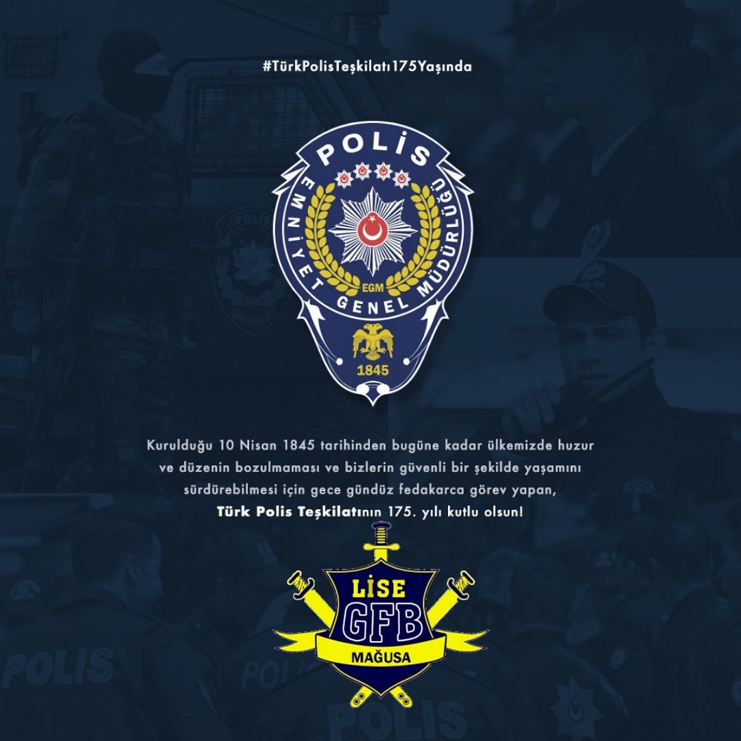 Tüm emniyet mensuplarımızı takdirle ve sevgiyle selamlıyor, vatanı ve milleti uğruna canlarını veren tüm Emniyet mensuplarına da, Allah'tan rahmet, halen görev başında bulunan polislerimize de Polis haftası ve Polis günü vesilesiyle; minnet ve saygılarımızı sunuyoruz.