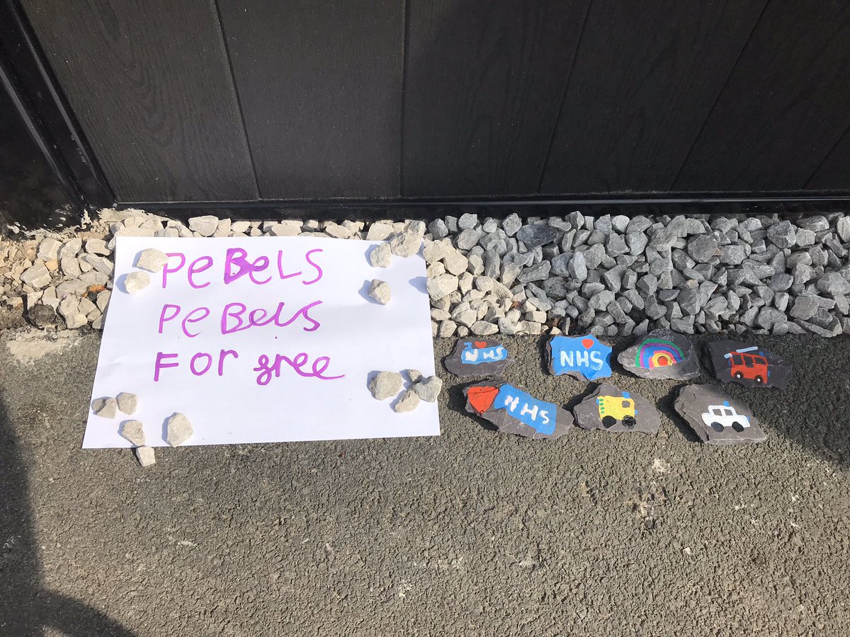 pinkthingz's tweet photo. ‘Pebels’ made by Emily and Daddy ❤️ #StayHomeSaveLifes #nhs @SYFR https://t.co/gjVLi9syjd