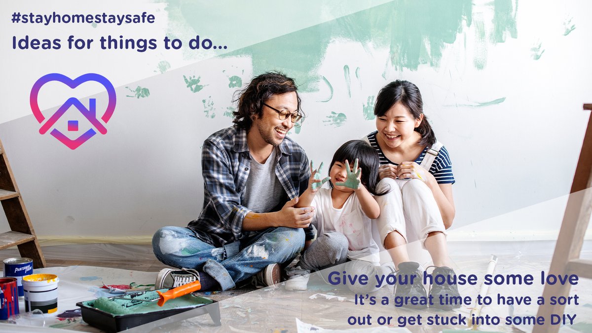 WeAreVIVIDhomes's tweet photo. Happy #bankholiday weekend! It's really important that we all follow the government guidance and #stayhomestaysafe. So here's #tipnumber5 on things to do whilst you're #socialisolating or #socialdistancing! #WereInThisTogether #DIY #Painting #decorating #springclean https://t.co/KugkByVeFd