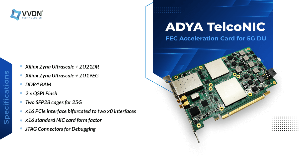 vvdn_tech's tweet photo. Fast, adaptable and accessible acceleration solutions accelerating compute-intensive telco data center applications. Know more here: https://t.co/jfhtRhTuUx

#vvdntech #technology #engineering #smartnic #networkinterfacecards #5g #accelerationcards #fecacceleration #5gdusolution https://t.co/gR3qSCZlKG