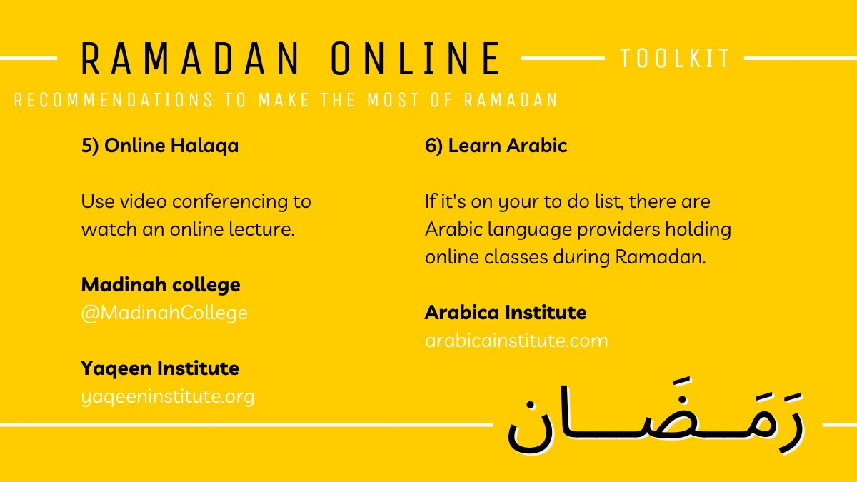 aminAKActs's tweet photo. As salaamu alaikum, Jumu'a Mubarak everyone.
#Ramadan is two weeks away and in light in COVID-19 we need to adapt, fast.
So I'm launching #RamadanOnline, an initiative to bring our communal spirit into the digital space and to truly look build an Ummah of support one iA https://t.co/IbGk0XV24K