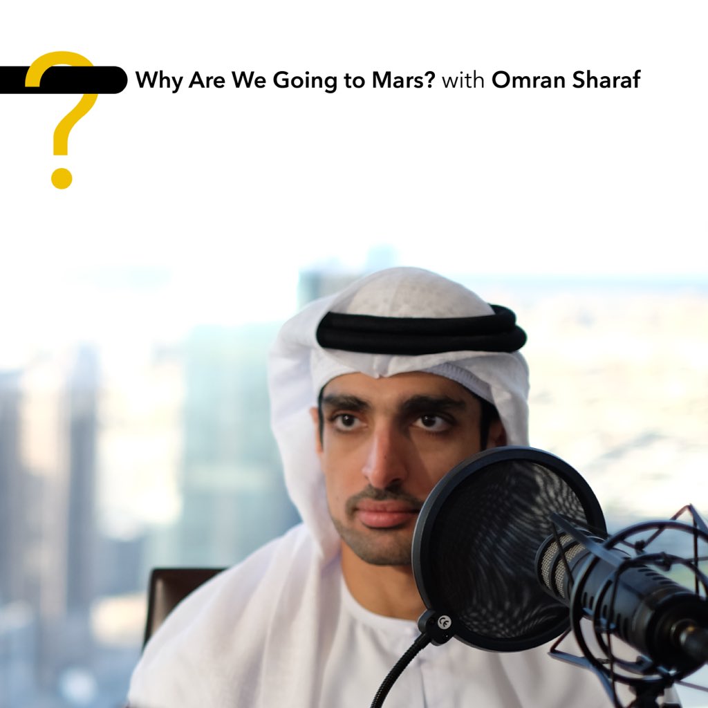 GoodQuestionUAE's tweet photo. Why are we going to Mars? Check out our latest, and final episode of this season with Omran Sharaf, project manager of the Emirates Mars Mission. We discuss the projects he has been involved in at @MBRSpaceCentre, including the @HopeMarsMission. https://t.co/J0L2EwaecK