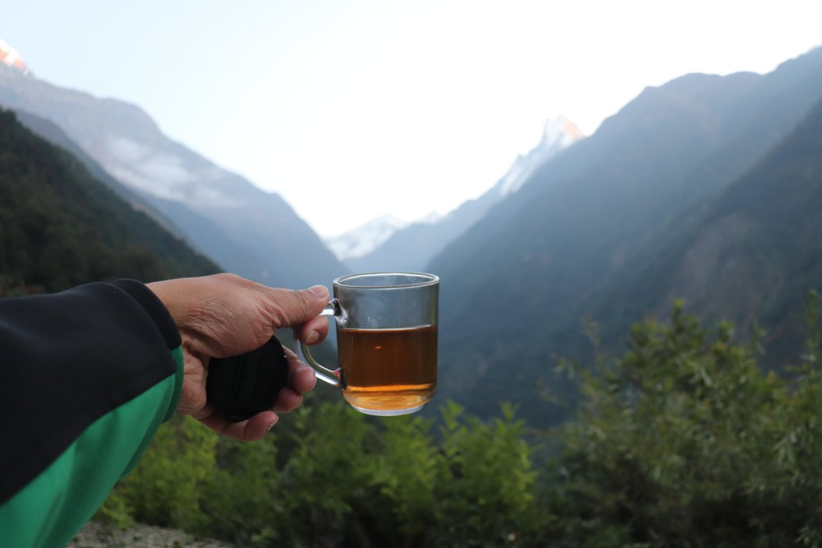eagleeyetrek's tweet photo. how many of us miss our cup of tea while #hiking in Mountain?
this is cup of tea at #annapurna trail of #Nepal .
when are you visiting for Nepali tea. 
#abctrek #Himalayas #trekkinginnepal #eagleeyetrek https://t.co/KuQdz7cJpN