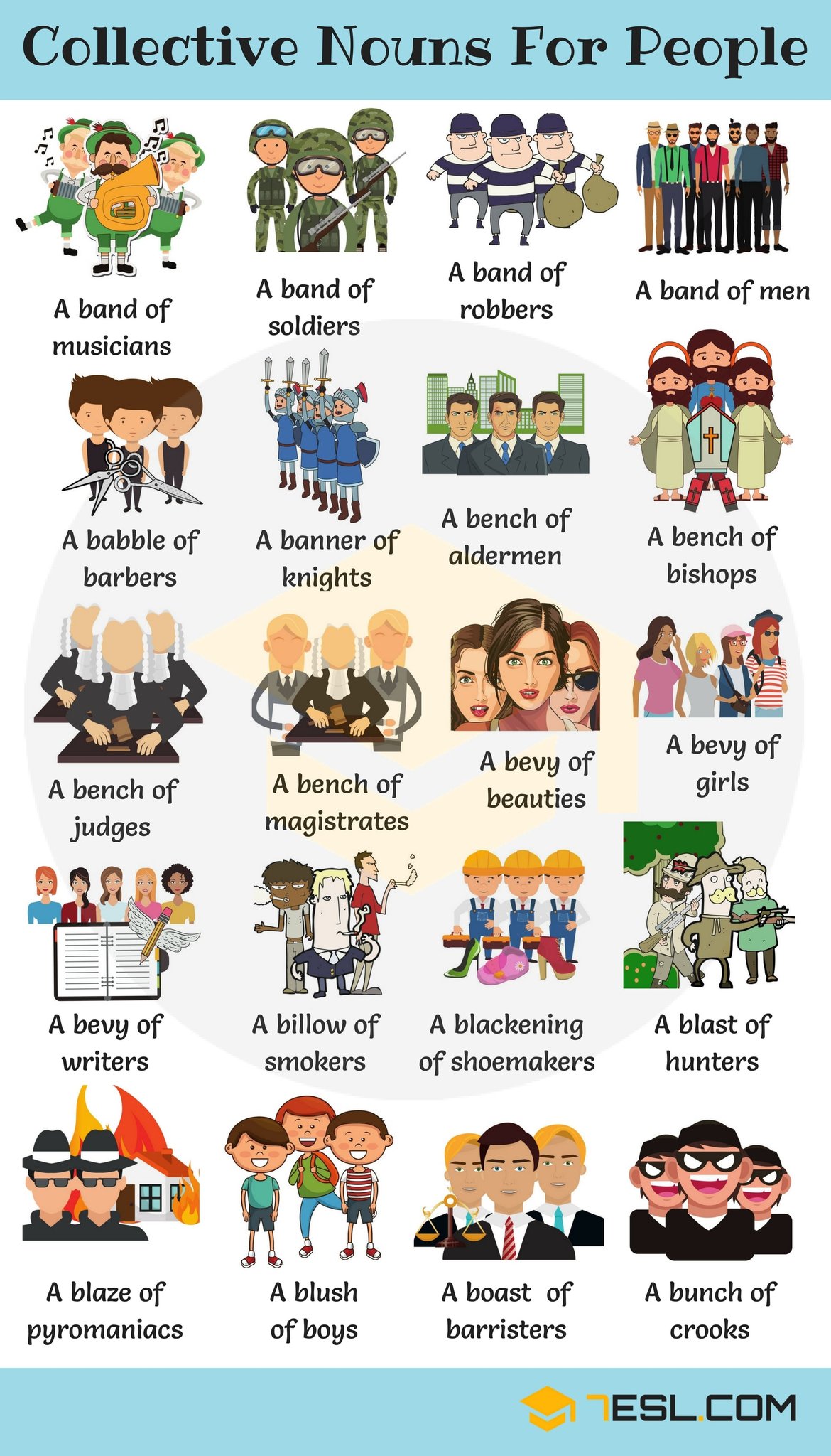 تويتر English Idioms على تويتر Collective Nouns A Collective Noun Is A Noun That Refers To Groups Of People Animals Or Things Audience Team Pack And Murder Are All Examples Of