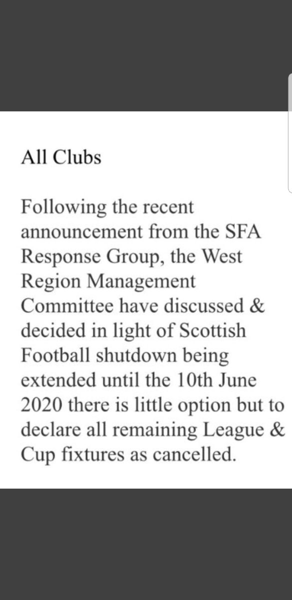 Caledonianloco's tweet photo. Notification from the Sjfa received that all games this season are now Postponed ...Rossvale Juniors Fc  would like to thank everyone for their welcome &amp; hospitality received during our time in The Premiership this season ...Take care stay safe &amp; we will see you all very soon https://t.co/glECBZ8i4N