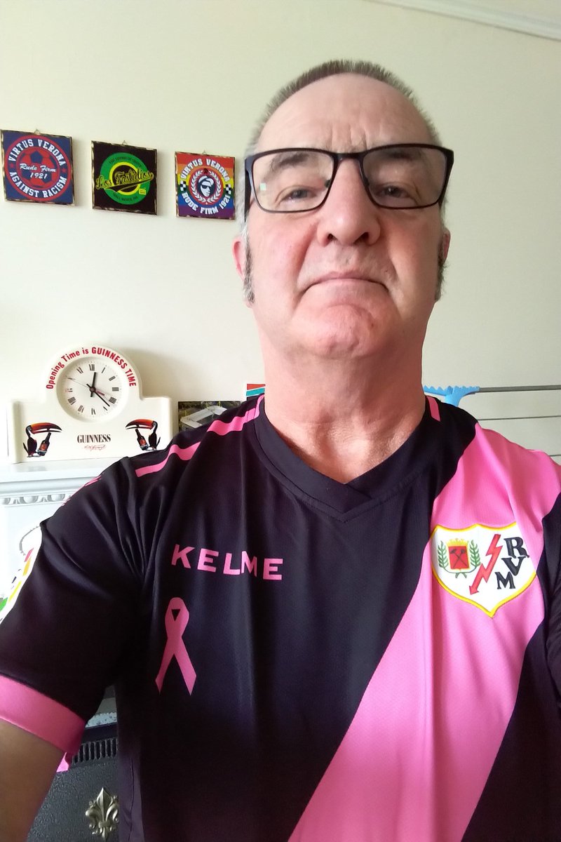 Today's furlough football shirt is the 2015-16  @RayoVallecano away strip. Money from the sales of this shirt went to breast cancer research  #AupaRayo