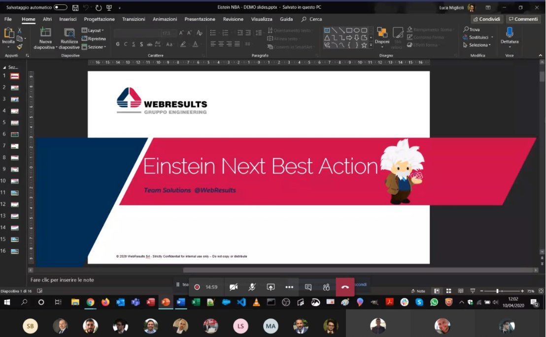Enreeco's tweet photo. Hands-on with #Salesforce #Einstein #NBA with my colleagues at @WebResultsIT (@EngineeringSpa ) in this week's #KnowledgeFriday
Cool stuff! https://t.co/NksRx5VmF7