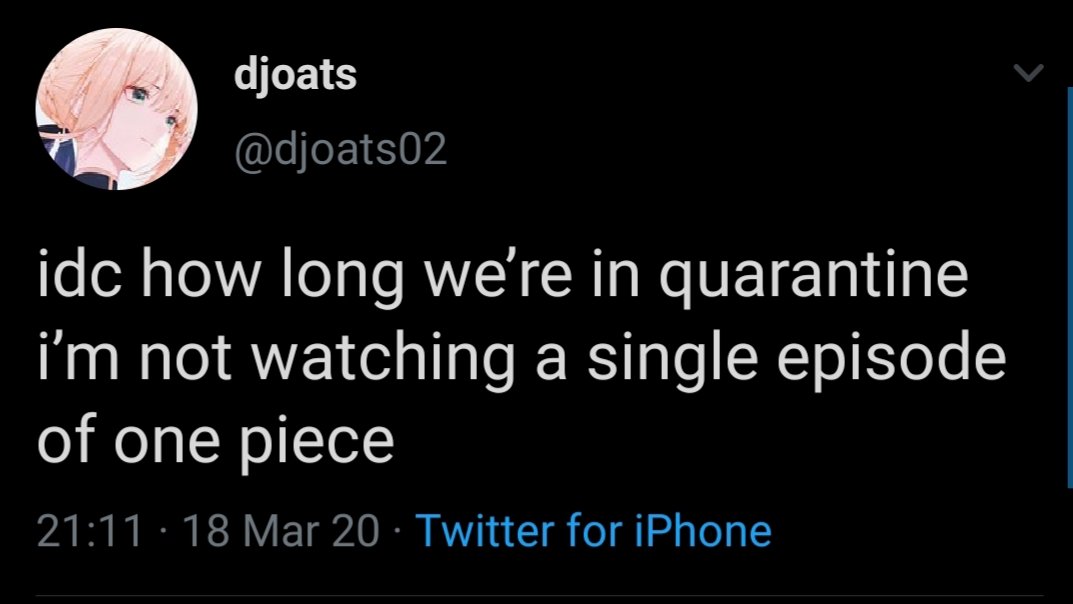Inspired by this I will now proceed to watch a Single episode of one piece, that I have picked at random