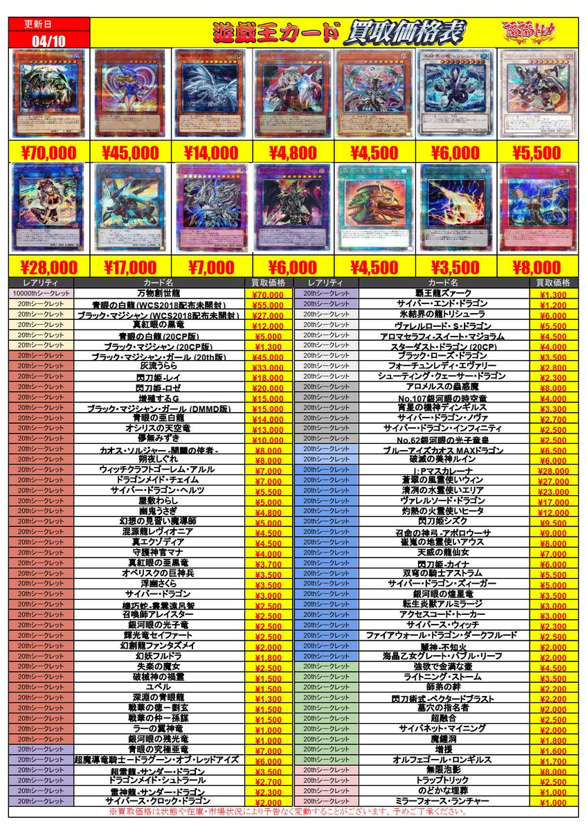 福福トレカ秋葉原店 リニューアルオープン店舗移転しました 遊戯王 買取情報 thシークレット買取募集中 買取表更新いたしました 明日も買取募集中です 沢山のお持ち込みお待ちしてます 遊戯王 買取 秋葉原
