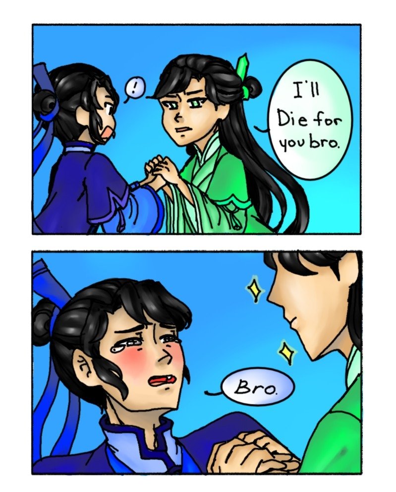 AcedSherry's tweet photo. CucumberPlane friendship can be like this sometimes in fanon and I'm totally okay with it.

#ShenQingqiu #ShangQinghua https://t.co/oo1T8HJEbS