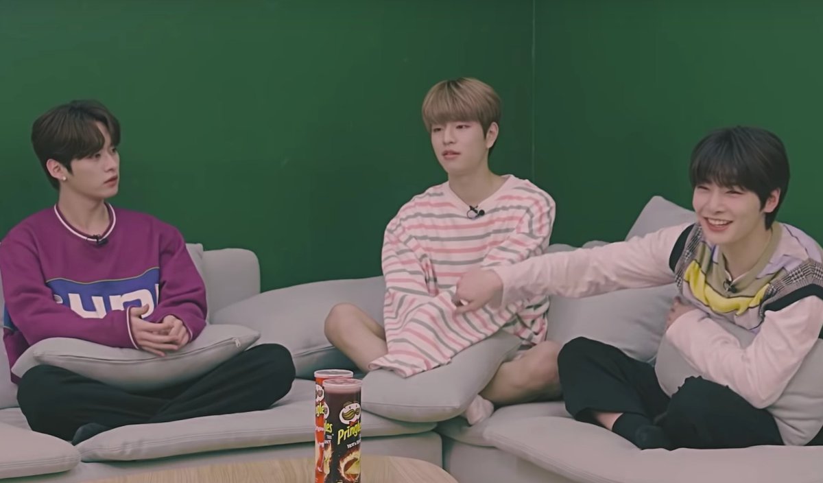 minho to jeongin: "do we bother you?"seungmin: "i have never bothered i.n"m: "same. i have never bothered him"j: "these two are the exact same in how they show affection"s: "it's not affection"j: "oh it's not? so you bother out of annoyance?"s: "yup" https://twitter.com/shmesm2/status/1248575043870658561