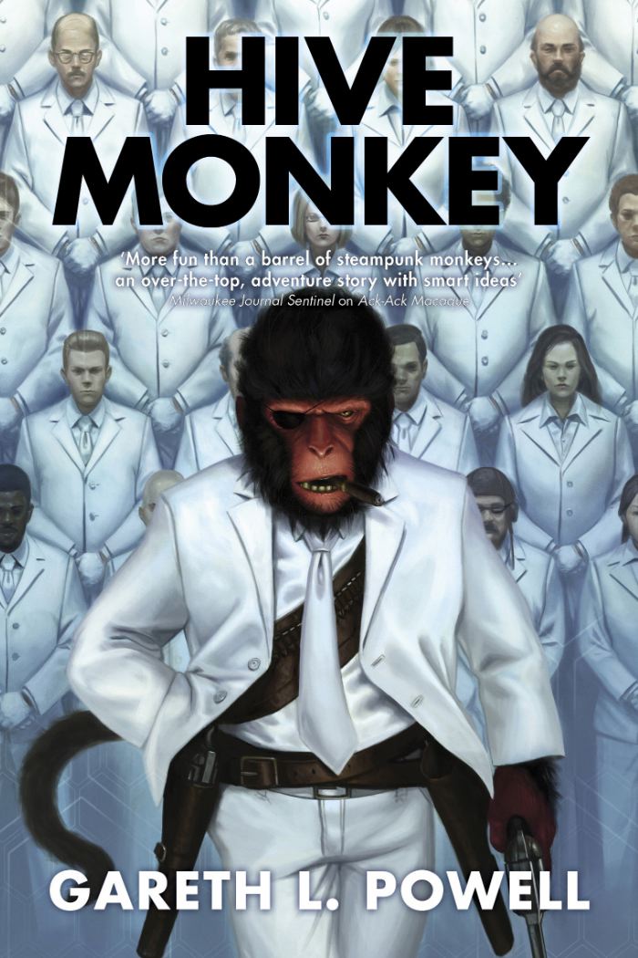 5) Hive Monkey (Solaris, 2014). When one of their passengers is murdered by his own doppelganger, Victoria and her monkey companion are thrust into a race to save the world from an aggressive hive mind.