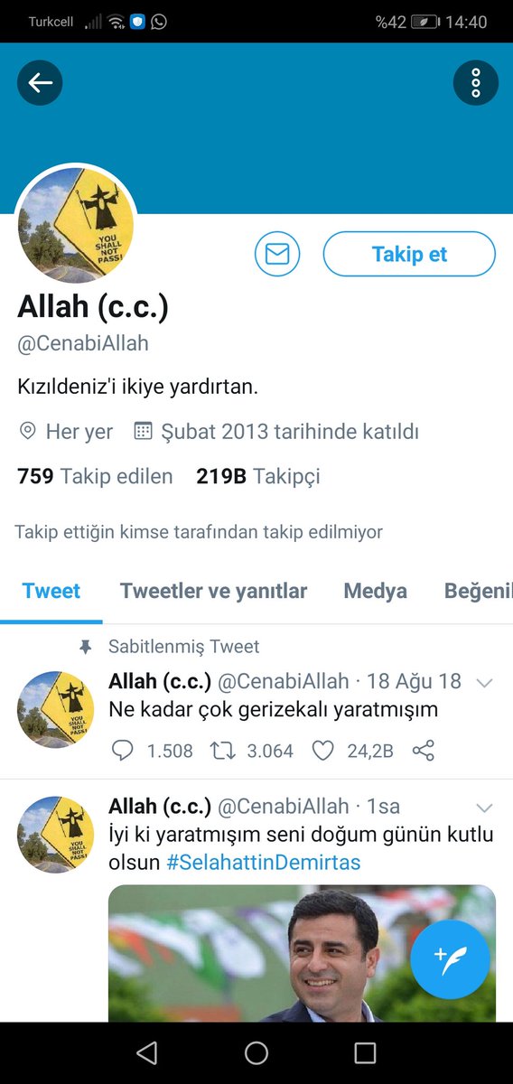 Dinimize hakaret eden..
İslamla alay eden.
Bu sayfayı şikayet edelim..
Dinimizle mukaddesatımızla alay ediyor. Dalga geçiyor.
Spamlayalım..
<a href="/EmniyetGM/">Türk Polis Teşkilatı</a>
<a href="/suleymansoylu/">Süleyman Soylu</a>