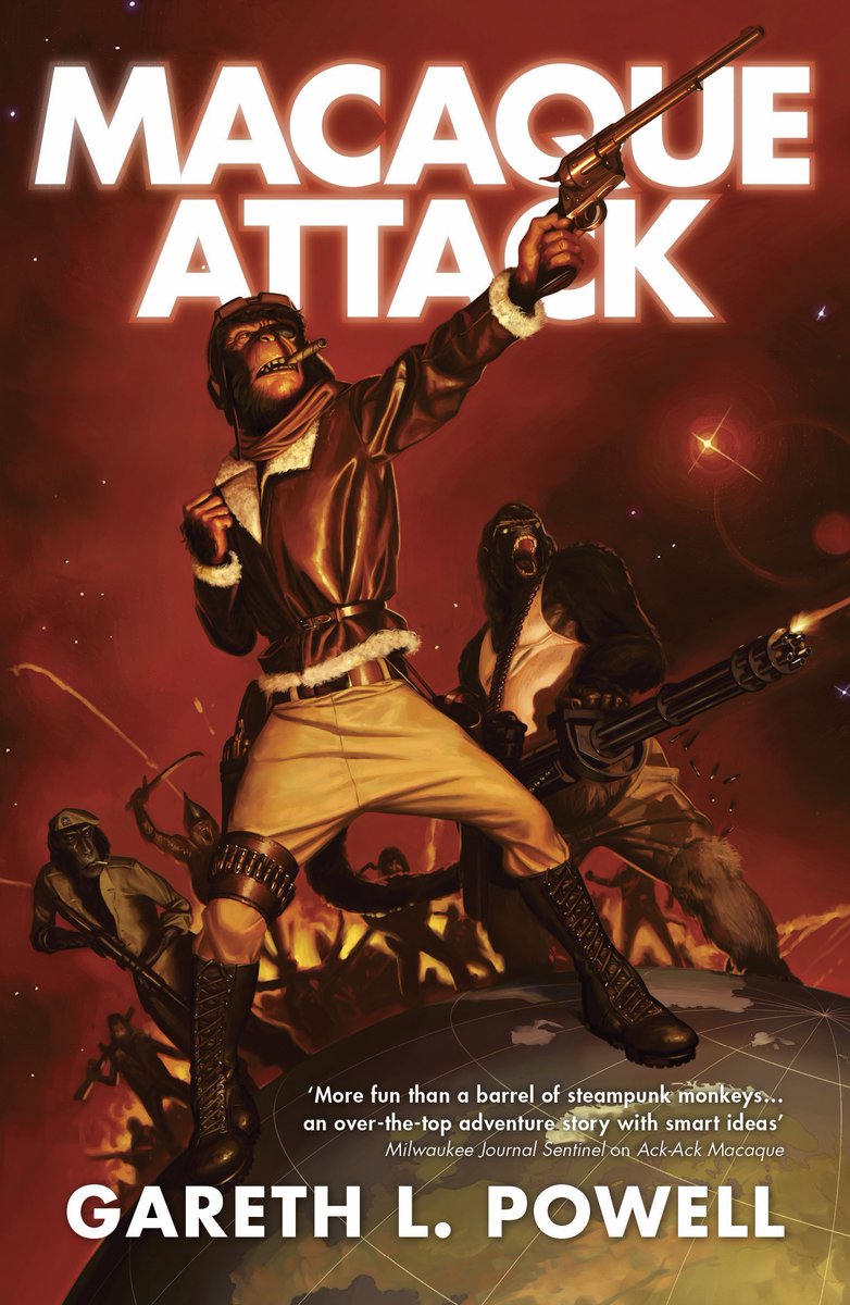 6) Macaque Attack (Solaris, 2015). Victoria Valois finds herself facing old enemies as she fights to save the electronic ghost of her dead husband, and the Earth receives troubling news from the dead sands of Mars...