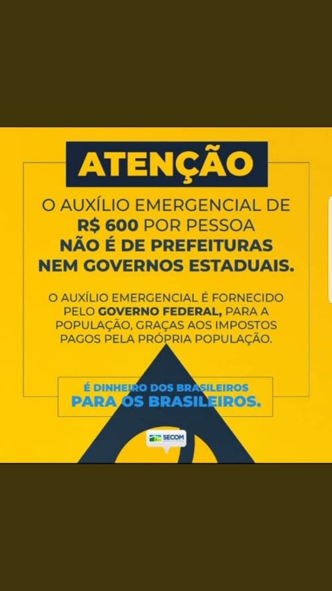 GenLuizRamos's tweet photo. E Conhecereis a Verdade,  e a verdade vos libertará !! O auxílio emergencial de R$ 600,00 foi criado pelo Pres Bolsonaro !! Seus adversários querem assumir essa bela iniciativa, vergonha !! https://t.co/2Ge7EQmeMW