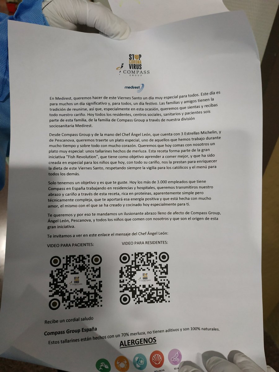 ireniusdc's tweet image. Comida especial de Viernes Santo para los pacientes del Hospital Lorenzo Guirao de Cieza. Bravo por vosotros!