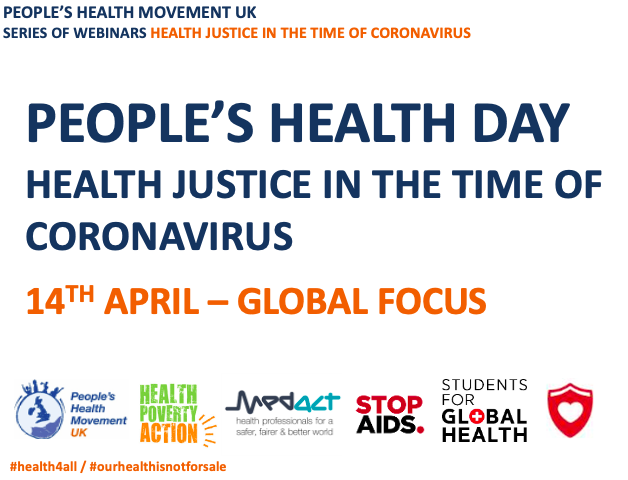 phm_uk's tweet photo. Our next webinar on Health Justice and CoVID-19 coming soon:

✔️Tuesday 14th April, 6.30 pm (BST)

✔️A global perspective 

✔️Join the movement!

👉🏽 Register here https://t.co/KiYPVt5xmZ 

@phmeurope @PHMglobal @Medact @STOPAIDS @HealthPoverty @WeAreSfGH @PHMScotland https://t.co/aSG5aNhUNc