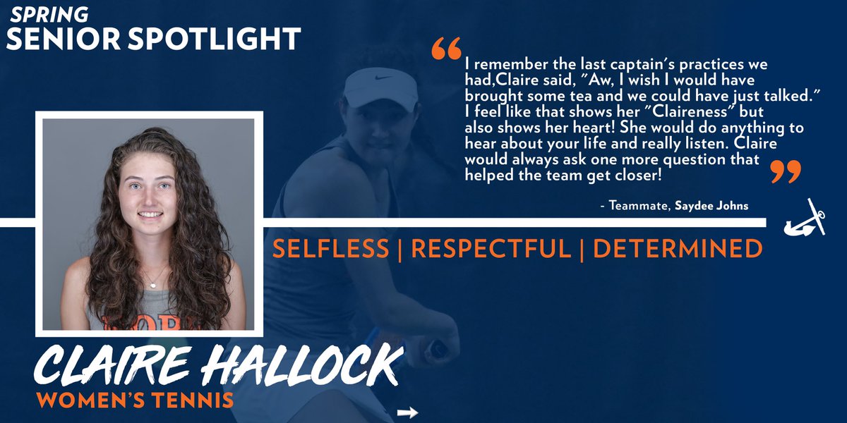 HopeAthletics's tweet photo. Today’s #SpringSportSpotlight is senior @hopecollege10s player, Claire Hallock! Claire, the story your teammate told to describe you is just so honest &amp; true. Thanks for being someone who cares for her teammates and the program! #ThankYouSeniors #KeepingHOPE https://t.co/PyFwMygw0w