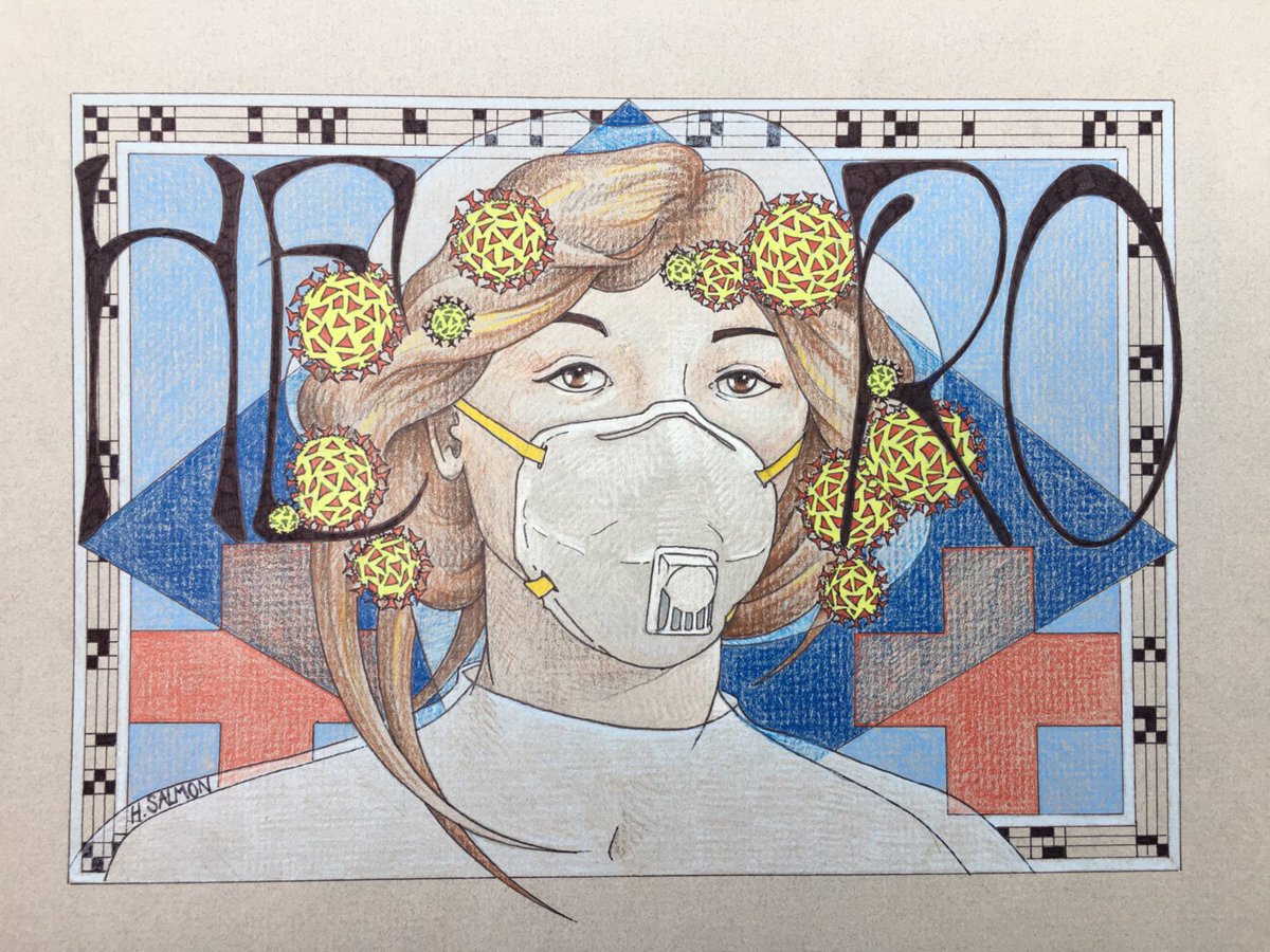 Artists Decorate Hospital ICUs With Encouraging Posters—artist #ElizabethJaeger and <a href="/lenoxhill/">Lenox Hill Hospital</a> nurse #CadyChaplin started a campaign for artists to submit illustrations, paintings, and digital edits thanking healthcare workers. bit.ly/34n1gUP <a href="/hyperallergic/">hyperallergic</a>