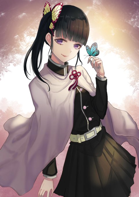 嗟助さんがTwitterに投稿した栗花落カナヲ(鬼滅の刃)のイラスト。