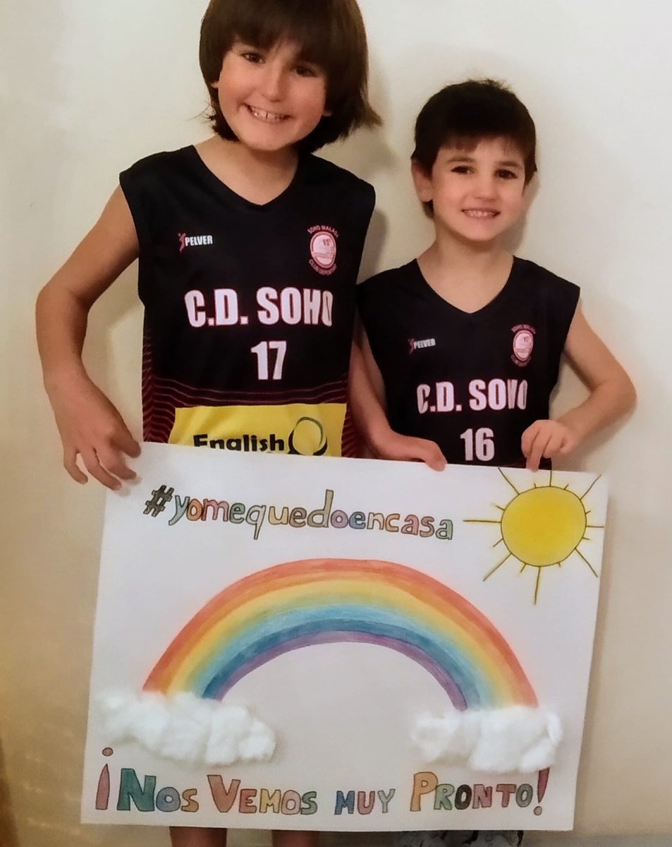 SohoMalagaFS's tweet photo. Los chicos/as del club mandan sus mensajes de animo son unos campeones!!! Pronto volveremos a realizar lo que mas nos gusta⚽️🏀🏐 https://t.co/Bka74424XW