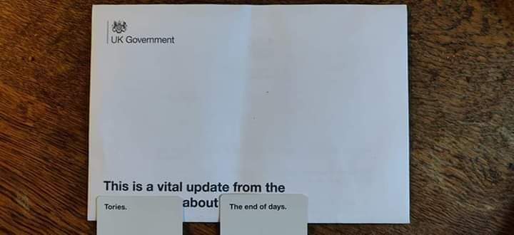 LJDLabour's tweet photo. The government used the same font as Cards Against Humanity for the Coronavirus mailing.... https://t.co/ZphO1Kqrf1
