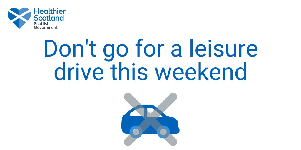 scotgov's tweet image. This weekend, only go outside for essential food, health and work reasons. Don’t take drives for leisure or to go for exercise

Even if you don’t plan to see anyone there’s a risk you could crash or be forced to stop and interact with others. #StayHomeSaveLives

#EasterAtHome 🐣