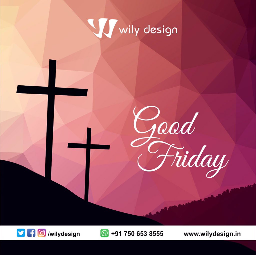 wilydesign's tweet photo. Wishing everyone a heartwarming
Good Friday 

#happygoodfriday #Yesus #cross #forgive #forgiveness #forgiveothers #spreadlove #GoodVibes #goodfriday #agency #stalldesigner #logodesigning #branding #designing #invitationdesigning  #Wilyinteriordesginers #officeinteriors https://t.co/iPILeWPp56