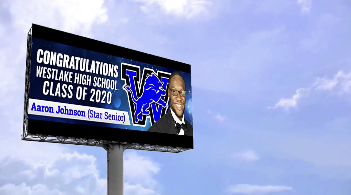 EyesonthePRIDE1's tweet photo. Wondering how the @westlakelions Class of 2020 will be recognized? Wait no longer! Watch Principal @JKRobinsonEDU’s video to learn about how ALL of our seniors will be shown on 6 billboards across @COSFGA! https://t.co/dUr3oTY8fg @FCSSuptLooney @FultonCoSchools we love C/O 2020! https://t.co/JHlLk1sD7K