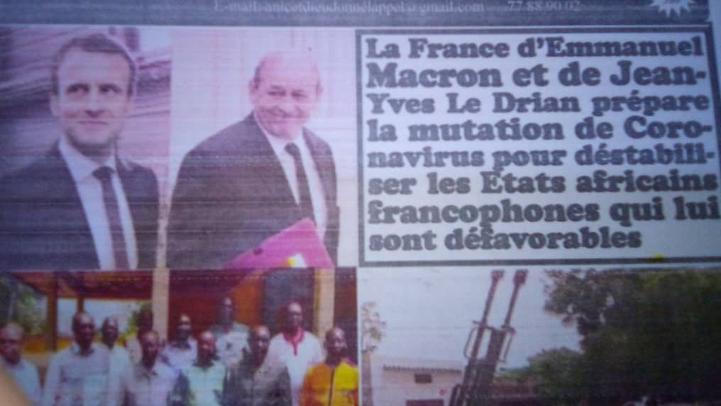 Conspiracy theories and alarmist rhetoric in parts of CAR’s media is stoking animosity. One tabloid has accused France of using coronavirus “to destabilise French-speaking African countries”. Another rages about “a genocide against Central Africans”