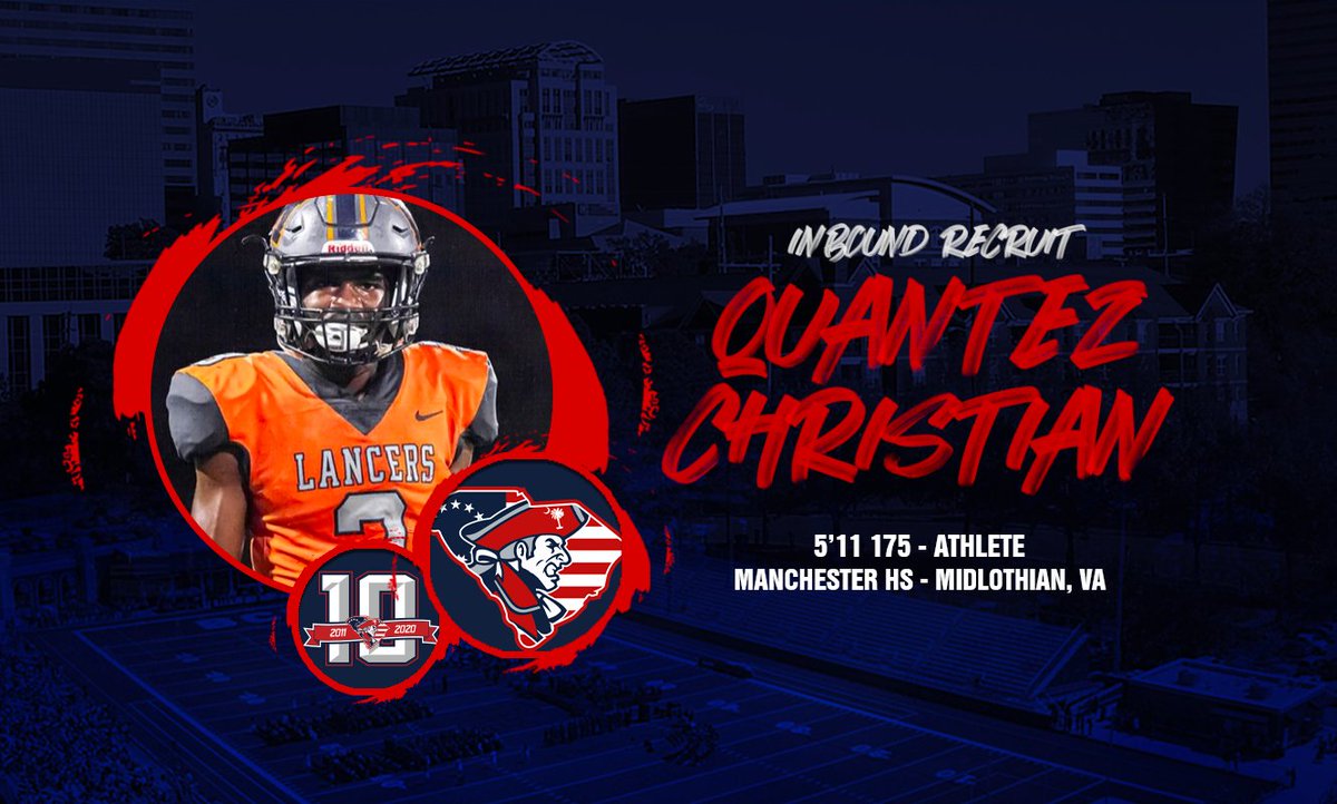 PalmettoPrepMM's tweet photo. 🚨INBOUND SIGNEE🚨

ATH (5'10 175) Quantez Christian Jr. from Manchester High School in Midlothian, VA has signed to the Minutemen. 

@QthaDeuce

#BattleOn https://t.co/BMQDHCKxYN