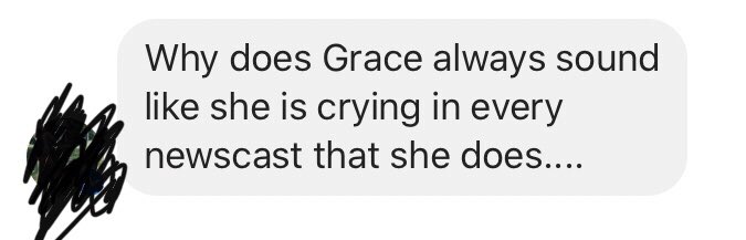 GraceRunkel's tweet photo. HANDS DOWN my favorite comment I’ve gotten. 😂😂😂

Also maybe it’s because I am? It’s hard getting up this early #amnewsers https://t.co/aZNk6TZz8W