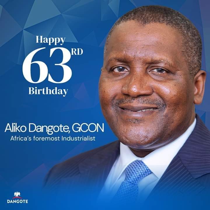 Happy birthday to Boku mayKudi, MayOwo, MayEgo Aliko Dangote.. 