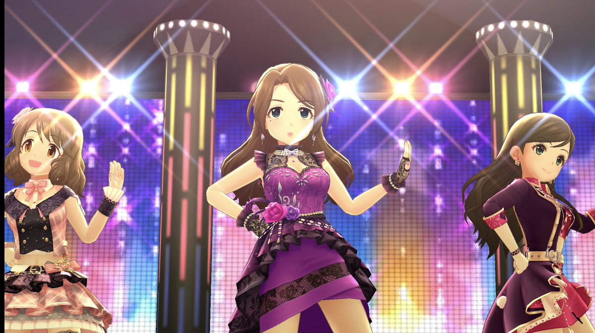 でゅえp Pa Twitter ガールズパワー Ssr揃い踏み記念ー 月宮雅 岸辺彩華 衛藤美紗希 ガールズパワー デレステ デレステスクショ