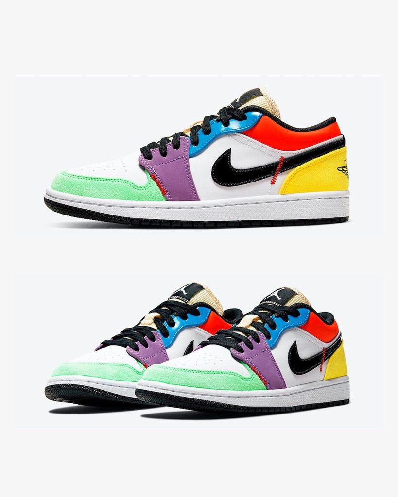 colourful jordan 1 low