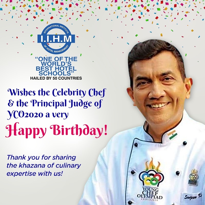 Today is IIHM's favourite chef's birthday! Happiest Birthday to the Celebrity Chef SanjeevKapoor!
IIHM team is glad to be associated with such an amazing chef like you. Have a safe and an amazing b'day!

#IIHM #CookFromHome #SK #HappyBirthday #YCO2020

(…