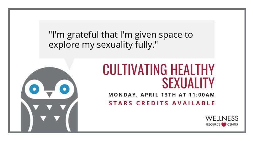 Join us for a conversation about cultivating healthy sexuality! The conversation takes place on Monday 4/13 at 11:00am on Zoom: temple.zoom.us/j/340123099

Cultivating Healthy Sexuality is eligible for Stars Credit 🌟