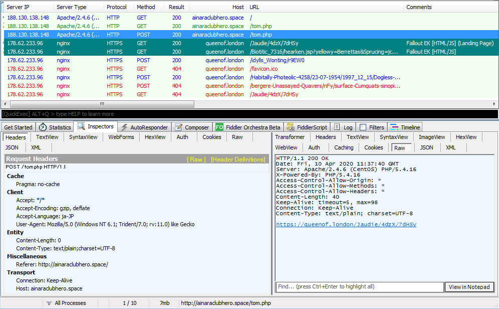 FaLconIntel's tweet photo. 2020-04-10
#PseudoGate -> #FalloutEK -> #Smokeloader
Target:Japan

Example
https://t.co/VkRJNGsFPs https://t.co/NHLscs0z84