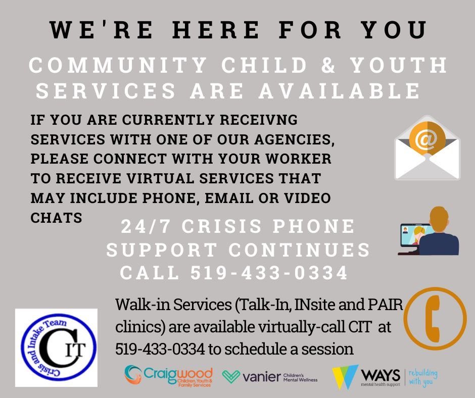 humanacs's tweet photo. We know families are struggling and we are still here for you. #ldnont  #KidsCantWait @WAYSmhs @talkinclinics @VanierKids https://t.co/KCs9jWh1vG