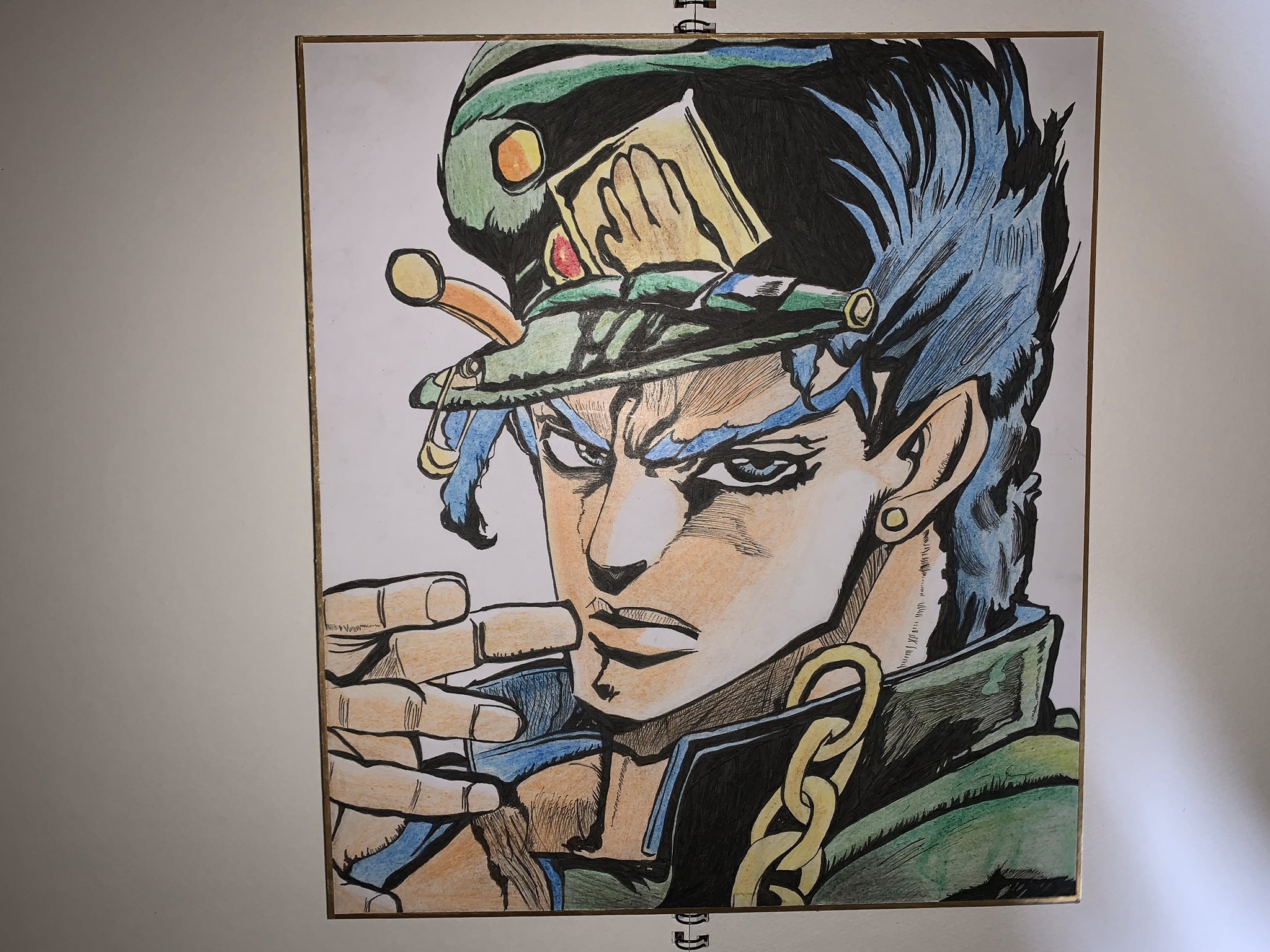 松本はん ジョジョの奇妙な冒険から空条承太郎描いてみました ジョジョの奇妙な冒険イラスト 空条承太郎 T Co Dvns2oexhz Twitter