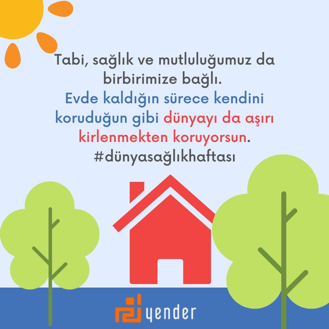 tryender's tweet photo. Dünya Sağlık Haftası’nda hem bizim hem de Dünya’nın sizlere mesajı var 😉 #evdekal #evdekaltürkiye #sağlıkçalışanları #sağlıkhaftası #dünyasağlıkhaftası #yender #birliktebaşaracağız #birlikteyeneceğiz #Corona #COVIDー19 #Covid2019TR https://t.co/AhAhodzk9O